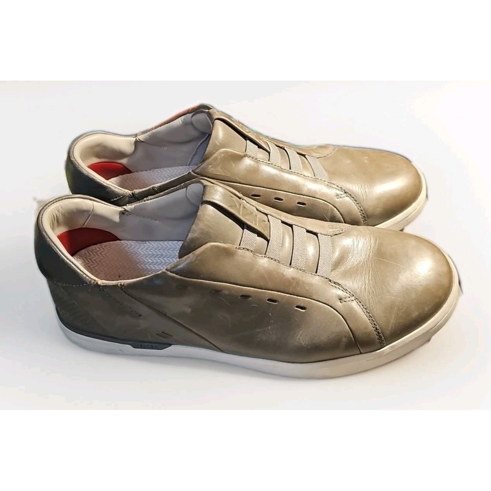 Kizik New York Shoes Sneakers‎ Men 10 Hands-Free 100117 Khaki Leather Casual #82